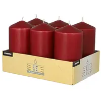 Papstar Stumpenkerze 6 x 11,5 cm 6 St. bordeaux