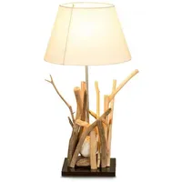Levandeo Tischlampe Treibholz Braun
