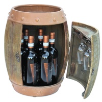 DanDiBo Ambiente DanDiBo Weinregal Holz Weinfass Braun 44 cm