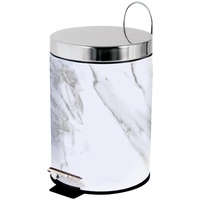 MSV Kosmetikeimer "Toscana" Mülleimer Treteimer 3 Liter Metall, Mehrfarbig