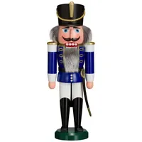 Seiffener Volkskunst eG Nussknacker Husar 37 cm blau/weiß