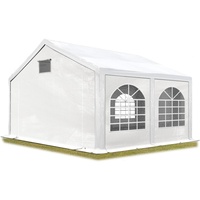 TOOLPORT Partyzelt 3 x 4  m inkl. Seitenteile weiß