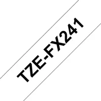 Brother TZe-FX241 18mm schwarz auf weiß