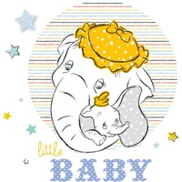 KOMAR Bild Komar Dumbo Little Baby", bunt (farbe bild(er):