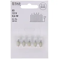 Star Trading 5 Stück Ersatzlämpchen E5 12V 0,6W 387-55,