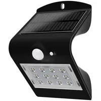 V-Tac Solarleuchte Kunststoff, Metall 14,5x9,6x7,9 cm inkl. Bewegungsmelder schwarz
