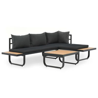 VidaXL Garten-Ecksofa-Set anthrazit