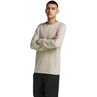 JACK & JONES Hill Knit Crew Pullover Oatmeal Melange