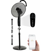 Sichler Haushaltsgeräte WLAN-Standventilator, 37 cm, 60 W, für Siri,