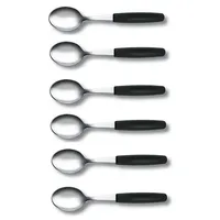 Victorinox Kaffeelöffel silber, schwarz Molybdänstahl