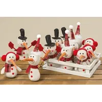 Boltze Dekohänger Schneemann H17cm Polyester Farbmix Stückpreis