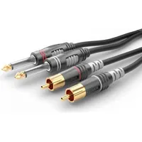 SOMMER CABLE HBA-62C2-0090 Klinke / Cinch Audio Anschlusskabel [2x