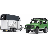 Bruder 02592 - Land Rover Defender mit Pferdeanhänger 1:16