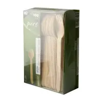 Papstar 1000 Göffel, Holz Pure 16 cm