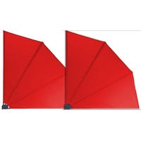 GRASEKAMP Balkonfächer Premium 140 x 140 cm rot 2
