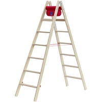 Hymer Holz-Stufenstehleiter 2 x 7 Sprossen 7149914