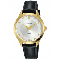 Lorus Klassik Damen-Uhr Edelstahl mit Lederband RG202RX9