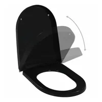 VidaXL Toilettensitz mit Absenkautomatik und Quick-Release Schwarz