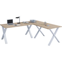 VCM Eckschreibtisch Lona 50 cm tief Computertisch Büromöbel -