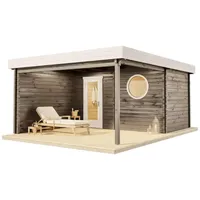 FinnTherm Gartensauna Cubus-70 Royal, 70 mm Wandstärke (411 x