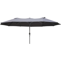 Harms Import Doppel-Sonnenschirm 460 x 265 cm grau