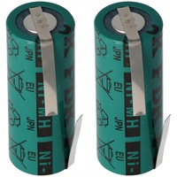 AccuCell 2 Stück Akku NiMH 2150mAh 4/5A, 43x17mm passend