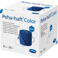 Hartmann Peha-haft Color Fixierbinde latexfrei 8cmx20m blau