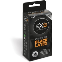 EXS Schwarze Latex-Kondome 12 Stk - Schwarz