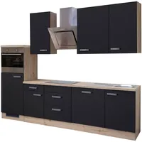 Flex-Well Küchenzeile Antigua 280 cm grau