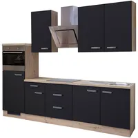 Flex-Well Küchenzeile Flex-Well Lara 270 cm grau