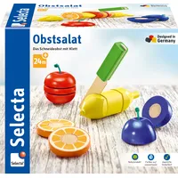 Schmidt Spiele Selecta Obstsalat, Klett- und Schneidespielzeug, Holz, 11-teilig