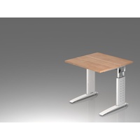 Hammerbacher Ergonomic Plus U-Serie US08/N/W Schreibtisch 80x80cm Nussbaum/weiß