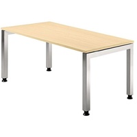 Hammerbacher Schreibtisch VJS16/3 ahorn nachbildung/silber