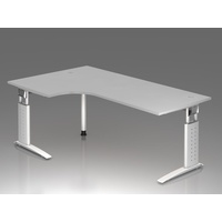 Hammerbacher Schreibtisch US82, 200 x 120 cm - grau