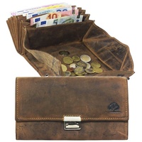 GREENBURRY Kellnerbörse Vintage Unisex Portemonnaie braun