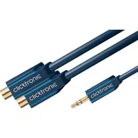 Clicktronic MP3 Y-Adapter 3,5mm Klinken-Stecker > 2x Cinch-Kupplung 0,1m