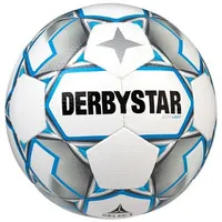 Derbystar Kinder Fußball Apus S-Light, Weiss grau rot, 4,
