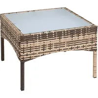 Estexo Beistelltisch 58 x 58 x 42 cm beige/braun