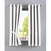 Gardinenbox Vorhänge Blickdicht »Newyork« Weiß HxB 160x140 cm 2er-Pack