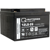 Q-Batteries 12LS-26 12V 26Ah Blei-Vlies-Akku / AGM VRLA mit