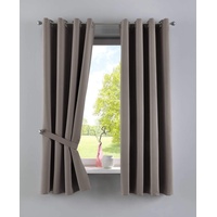 Gardinenbox Vorhänge Blickdicht »Newyork« Taupe HxB 160x140 cm 2er-Pack