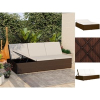 VidaXL Sonnenliege 200 x 121 x 67,5 cm braun