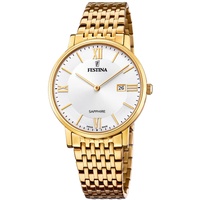 Festina Uhr Für Herren F20020/1 Swiss Made Gold Edelstahl
