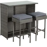 Estexo Gartenbar Set 7-tlg. Grau