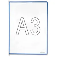 Tarifold Sichttafeln DIN A3 blau, Öffnung oben