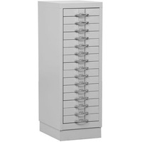 Gürkan Schubladenschrank lichtgrau 15 Schubladen 30,0 x 40,0 x