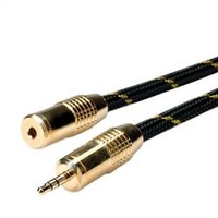 Roline GOLD 3,5mm Audio-Verlängerungskabel ST/BU, 2,5 m