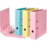 Falken PURE Pastell Ordner Vanille-Gelb, Flamingo-Pink, Himmel-Blau Karton 8,0