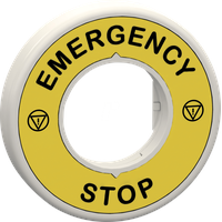 Schneider Electric ZBY9W3B330 Schildträger (Ø) 60mm EMERGENCY STOP Gelb,