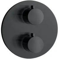 Herzbach Deep Black Fertigmontageset 23.503050.1.12 2 Verbraucher, schwarz matt,